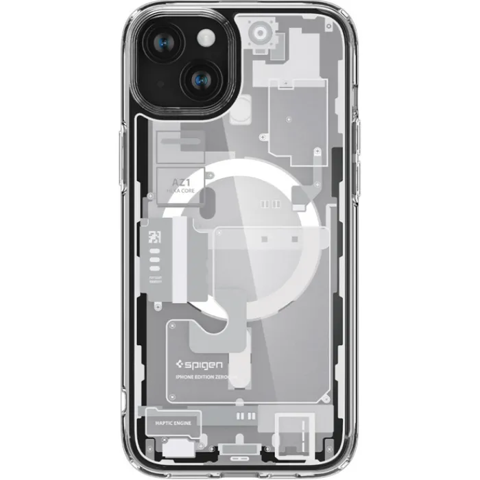 Spigen Iphone 15 Plus|Apple-Etui Ultra Hybrid Mag Magsafe iPhone 15 Plus Zero One White Case