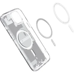 Spigen Iphone 15 Plus|Apple-Etui Ultra Hybrid Mag Magsafe iPhone 15 Plus Zero One White Case