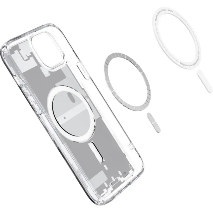Spigen Iphone 15 Plus|Apple-Etui Ultra Hybrid Mag Magsafe iPhone 15 Plus Zero One White Case