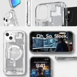 Spigen Iphone 15 Plus|Apple-Etui Ultra Hybrid Mag Magsafe iPhone 15 Plus Zero One White Case