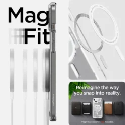 Spigen Iphone 15 Plus|Apple-Etui Ultra Hybrid Mag Magsafe iPhone 15 Plus Zero One White Case