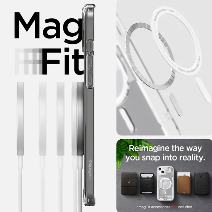 Spigen Iphone 15 Plus|Apple-Etui Ultra Hybrid Mag Magsafe iPhone 15 Plus Zero One White Case