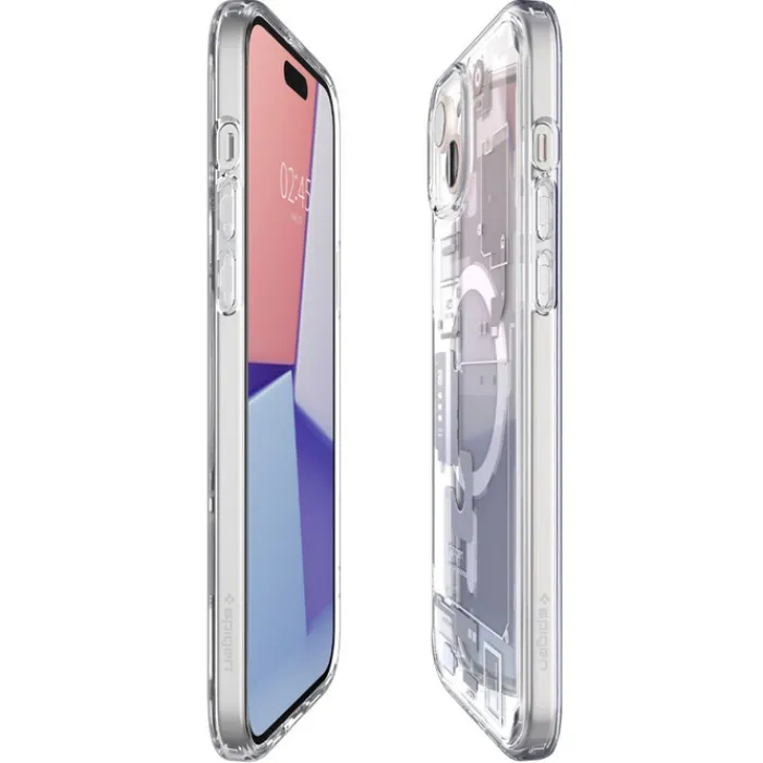 Spigen Iphone 15 Plus|Apple-Etui Ultra Hybrid Mag Magsafe iPhone 15 Plus Zero One White Case