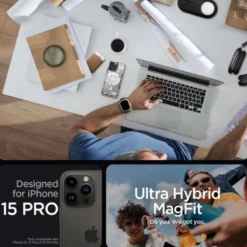 Spigen Iphone 15 Pro|Iphone 15 Pro-Etui Ultra Hybrid Mag Magsafe iPhone 15 Pro Zero One White Case