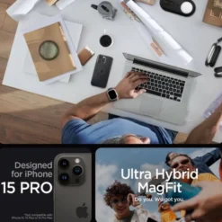 Spigen Iphone 15 Pro|Iphone 15 Pro-Etui Ultra Hybrid Mag Magsafe iPhone 15 Pro Frost Black Case
