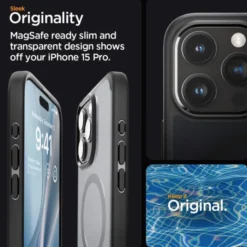 Spigen Iphone 15 Pro|Iphone 15 Pro-Etui Ultra Hybrid Mag Magsafe iPhone 15 Pro Frost Black Case