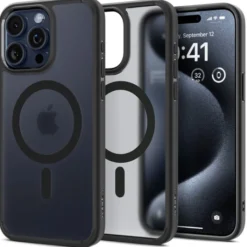 Spigen Iphone 15 Pro|Iphone 15 Pro-Etui Ultra Hybrid Mag Magsafe iPhone 15 Pro Frost Black Case
