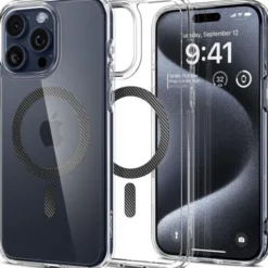 Spigen Iphone 15 Pro|Iphone 15 Pro-Etui Ultra Hybrid Mag Magsafe iPhone 15 Pro Carbon Fiber Case