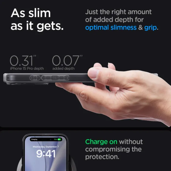 Spigen Iphone 15 Pro|Iphone 15 Pro-Etui Ultra Hybrid Mag Magsafe iPhone 15 Pro Zero One Case