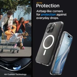 Spigen Iphone 15 Pro|Iphone 15 Pro-Etui Ultra Hybrid Mag Magsafe iPhone 15 Pro Frost Clear Case