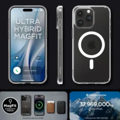 Spigen Iphone 15 Pro|Iphone 15 Pro-Etui Ultra Hybrid Mag Magsafe iPhone 15 Pro Frost Clear Case
