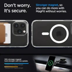 Spigen Iphone 15 Pro|Iphone 15 Pro-Etui Ultra Hybrid Mag Magsafe iPhone 15 Pro Frost Clear Case