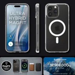 Spigen Iphone 15 Pro|Iphone 15 Pro-Etui Ultra Hybrid Mag Magsafe iPhone 15 Pro Frost Clear Case