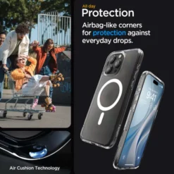 Spigen Iphone 15 Pro|Iphone 15 Pro-Etui Ultra Hybrid Mag Magsafe iPhone 15 Pro Frost Clear Case