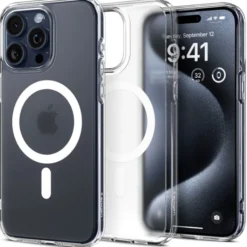 Spigen Iphone 15 Pro|Iphone 15 Pro-Etui Ultra Hybrid Mag Magsafe iPhone 15 Pro Frost Clear Case