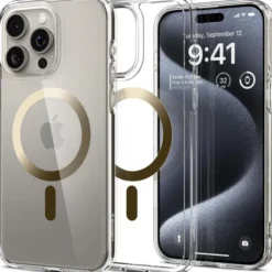 Spigen Iphone 15 Pro|Iphone 15 Pro-Etui Ultra Hybrid Mag Magsafe iPhone 15 Pro Gold Case
