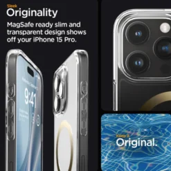 Spigen Iphone 15 Pro|Iphone 15 Pro-Etui Ultra Hybrid Mag Magsafe iPhone 15 Pro Gold Case