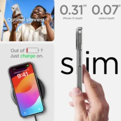 Spigen Iphone 15|Iphone 15-Etui Ultra Hybrid Mag Magsafe iPhone 15 Zero One White Case