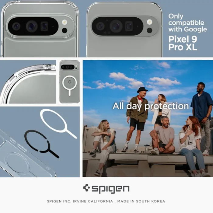 Spigen Google|Pixel 9 Pro Xl-Etui ULTRA HYBRID ONETAP RING MAGSAFE GOOGLE PIXEL 9 PRO XL WHITE