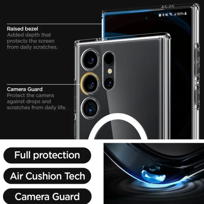 Spigen Samsung|Galaxy S24 Ultra-Etui Ultra Hybrid Onetap Ring Magsafe Samsung Galaxy S24 Ultra White Case