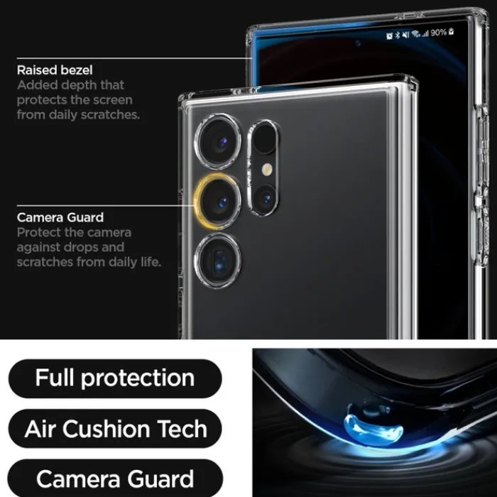 Spigen Samsung|Galaxy S24 Ultra-Etui Ultra Hybrid ”s” Samsung Galaxy S24 Ultra Crystal Clear Case