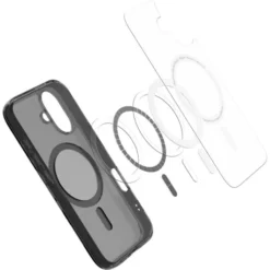 Spigen Apple|Iphone 16-Etui ULTRA HYBRID ”T” MAG MAGSAFE IPHONE 16 FROST BLACK