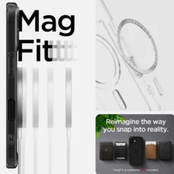 Spigen Apple|Iphone 16-Etui ULTRA HYBRID ”T” MAG MAGSAFE IPHONE 16 FROST BLACK