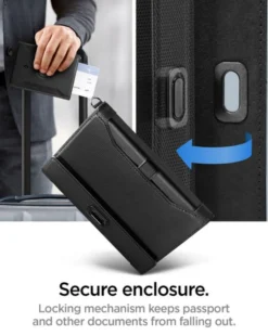 Spigen Lokalizatory-ETUI UNIVERSAL AIRTAG PASSPORT HOLDER BLACK