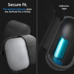 Spigen Airpods Pro|Etui Airpods-Etui Urban Fit Apple Airpods Pro 1 / 2 Black Case