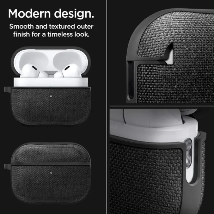 Spigen Airpods Pro|Etui Airpods-Etui Urban Fit Apple Airpods Pro 1 / 2 Black Case