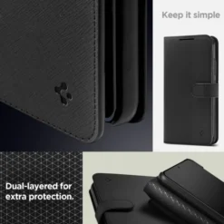 Spigen Samsung|Galaxy A54-Etui Wallet ”s” Plus Galaxy A54 5G Black
