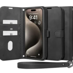 Spigen Na Szyję|Etui Uniwersalne-Etui Wallet ”s” Pro iPhone 15 Pro Black Case