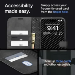 Spigen Na Szyję|Etui Uniwersalne-Etui Wallet ”s” Pro iPhone 15 Pro Max Black Case