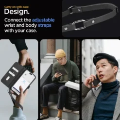 Spigen Na Szyję|Etui Uniwersalne-Etui Wallet ”s” Pro iPhone 15 Pro Max Black Case