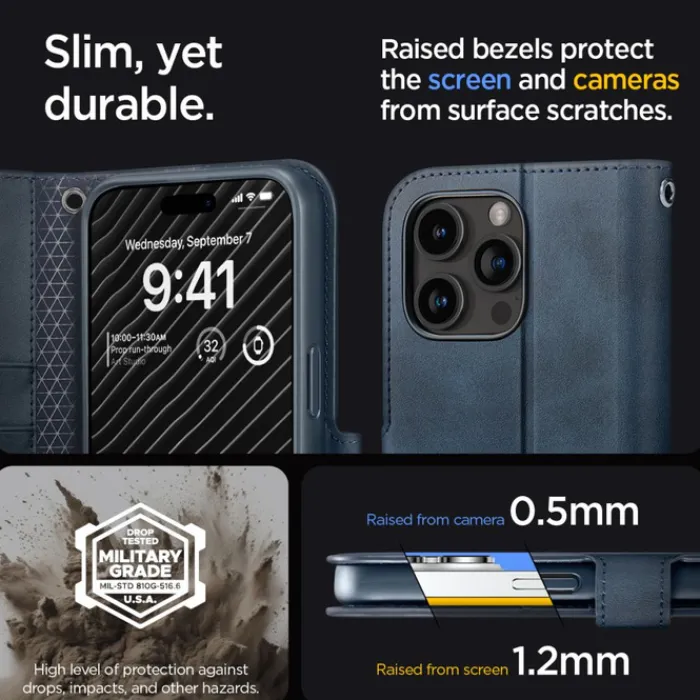 Spigen Na Szyję|Etui Uniwersalne-Etui Wallet ”s” Pro Iphone 15 Pro Max Navy