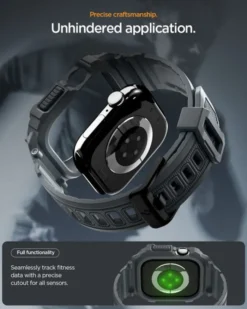 Spigen Apple Watch 11 46Mm|Apple-ETUI Z PASKIEM APPLE WATCH 11 46MM RUGGED ARMOR PRO 2 DARK GRAY