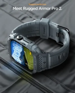 Spigen Apple Watch 11 46Mm|Apple-ETUI Z PASKIEM APPLE WATCH 11 46MM RUGGED ARMOR PRO 2 DARK GRAY