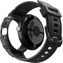 Spigen Google-ETUI Z PASKIEM GOOGLE PIXEL WATCH 4 41MM RUGGED ARMOR PRO + STAND MATTE BLACK