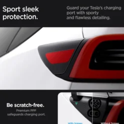Spigen Tesla-FOLIA OCHRONNA I NAKŁADKA DO PORTU ŁADOWANIA TESLA MODEL Y/3 PROTECTIVE FILM AND WRAP SET FOR CHARGE PORT EU