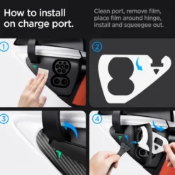 Spigen Tesla-FOLIA OCHRONNA I NAKŁADKA DO PORTU ŁADOWANIA TESLA MODEL Y/3 PROTECTIVE FILM AND WRAP SET FOR CHARGE PORT EU