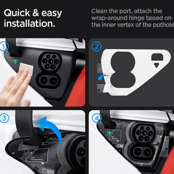 Spigen Tesla-FOLIA OCHRONNA TESLA MODEL Y 3 CHARGE PORT WRAP ZERO ONE