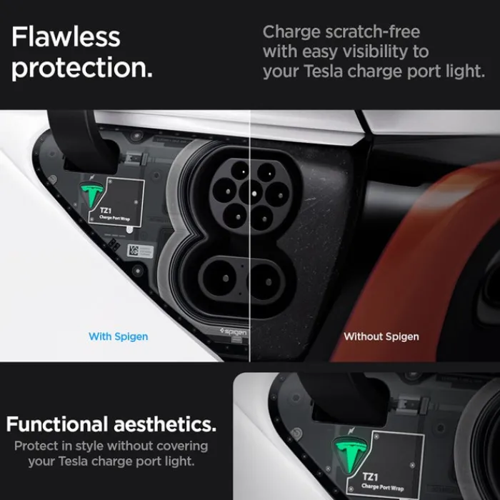Spigen Tesla-FOLIA OCHRONNA TESLA MODEL Y 3 CHARGE PORT WRAP ZERO ONE