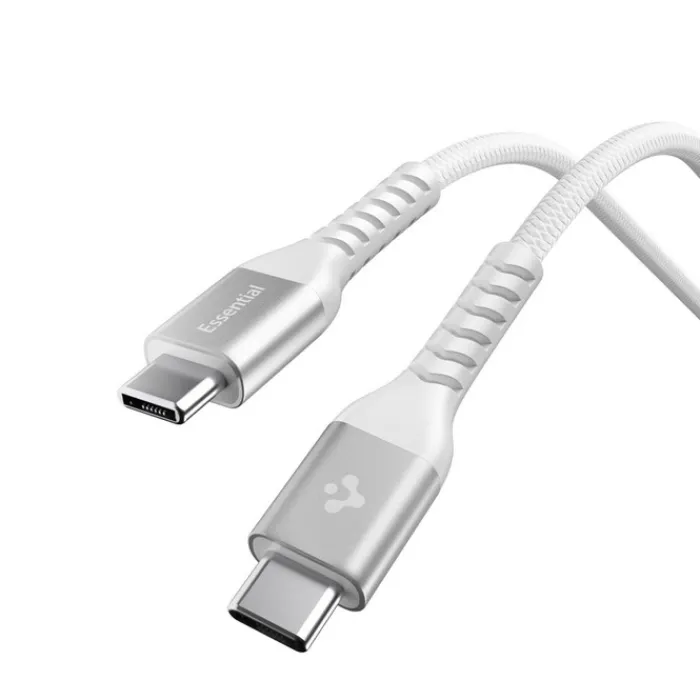 Spigen Kable-KABEL USB-C EB10010CCA ESSENTIAL 100W 100CM BIAŁY