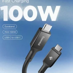 Spigen Kable-KABEL USB-C EB10020CC ESSENTIAL 100W 200CM CZARNY