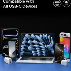 Spigen Kable-KABEL USB-C EB10020CC ESSENTIAL 100W 200CM CZARNY