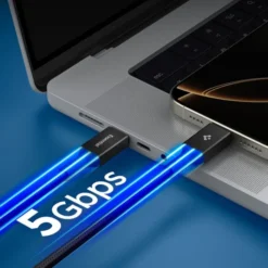 Spigen Kable-KABEL USB-C EB10010CC ESSENTIAL 100W 100CM CZARNY