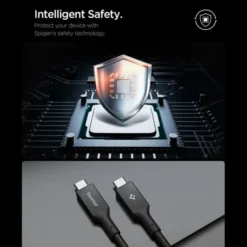 Spigen Kable-KABEL USB-C EB24012CC ESSENTIAL 240W 120CM CZARNY