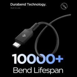 Spigen Kable-KABEL USB-C EB24012CC ESSENTIAL 240W 120CM CZARNY