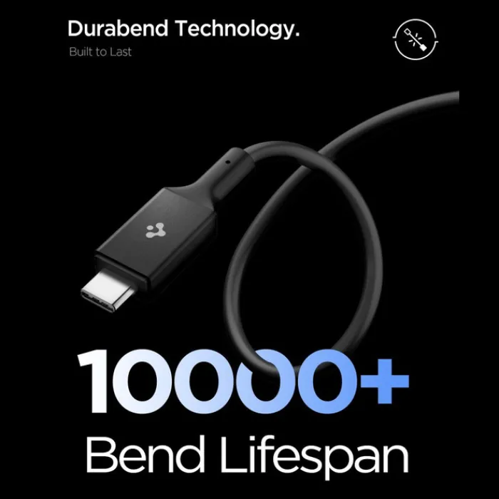 Spigen Kable-KABEL USB-C EB24012CC ESSENTIAL 240W 120CM CZARNY