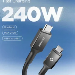 Spigen Kable-KABEL USB-C EB24012CC ESSENTIAL 240W 120CM CZARNY